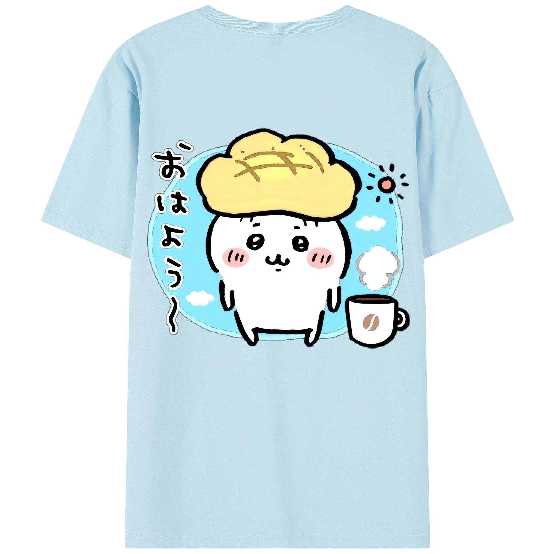 （画像用） ちいかわ ちいかわ Chii-kawa chiikawa 綿100％半袖Tシャツ（背面プリント）